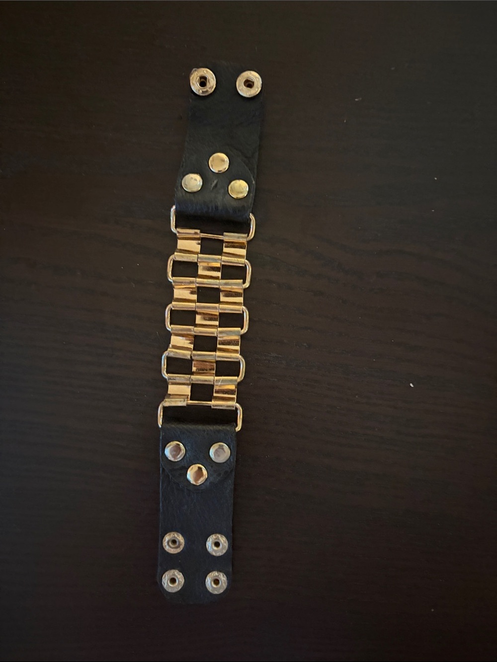 Black @ Gold cuff bracelet